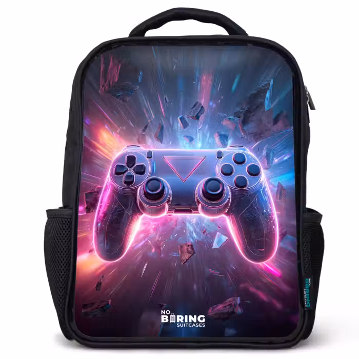 Kinderrugzak - Zwart - Game - Controller - Neon