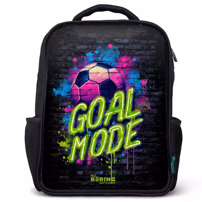 Kinderrugzak - Zwart - Neon - Graffiti - Voetbal - Kleurrijk