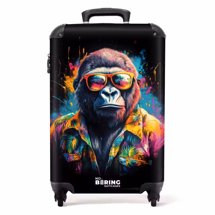 Koffer - Gorilla met Hawaii blouse