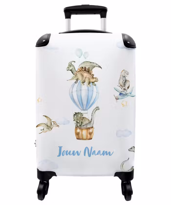 Koffer met naam - Dwalende dino's