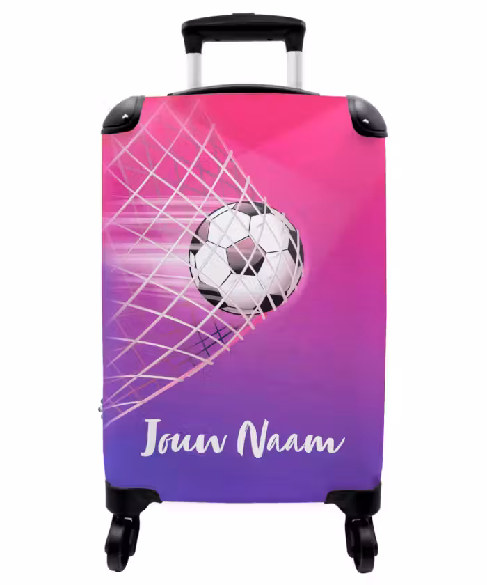Koffer met naam - Goal-getter roze