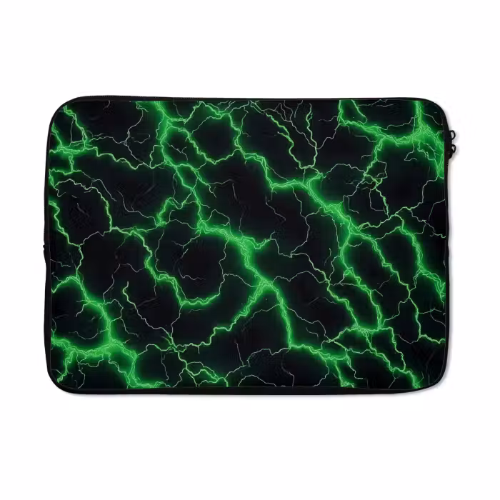 Laptophoes - Gaming - Bliksemflitsen - Groen - Energie