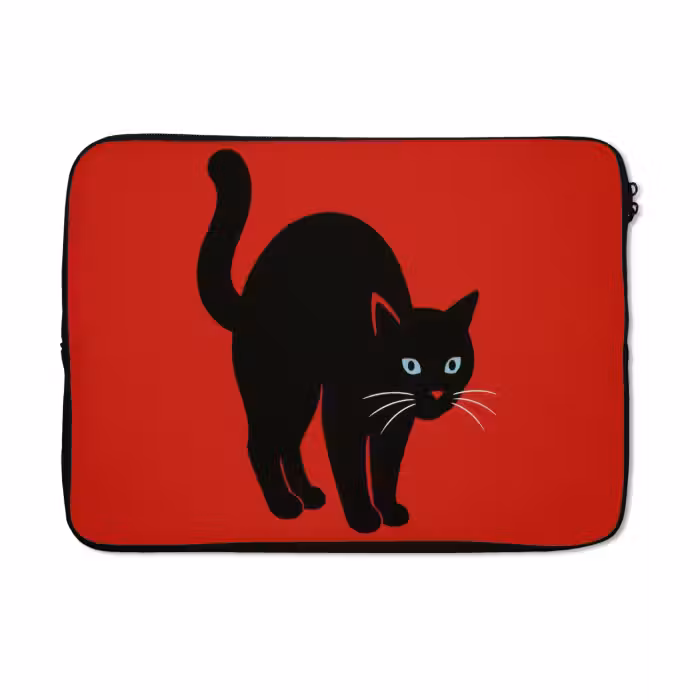 Laptophoes - Kat - Zwart - Staart