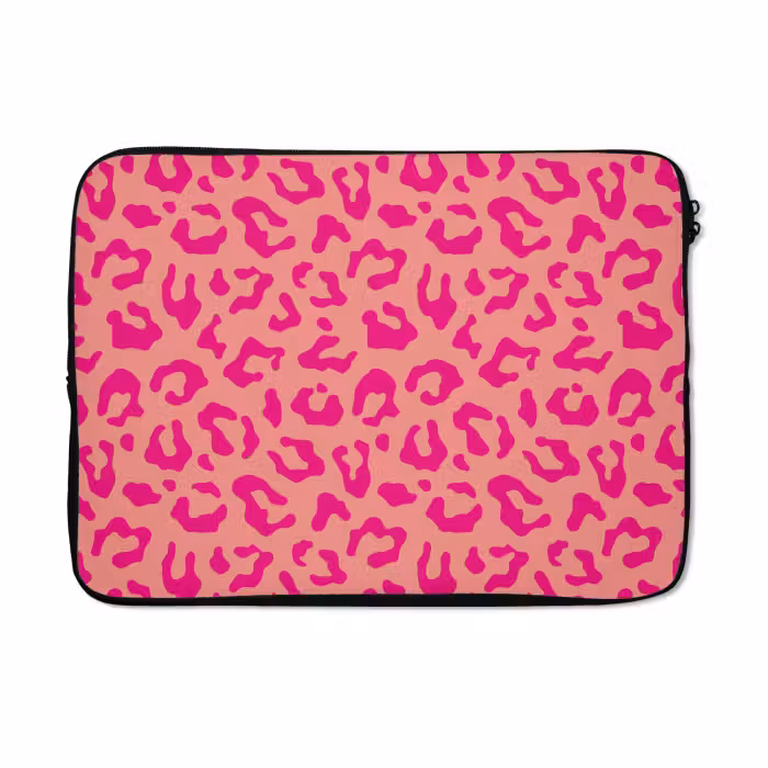 Laptophoes - Panterprint - Roze - Dierenprint - Minimalistisch