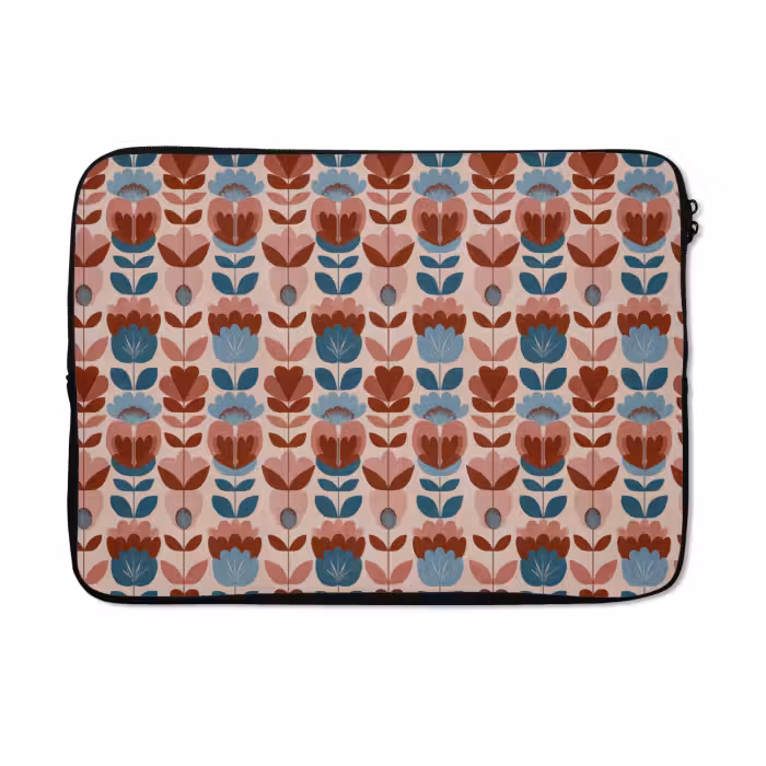 Laptophoes - Vintage - Motief - Kleurrijk