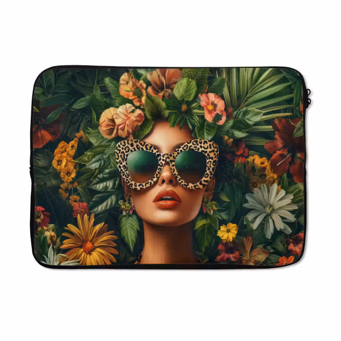 Laptophoes - Vrouw - Panterprint - Jungle - Natuur - Luxe