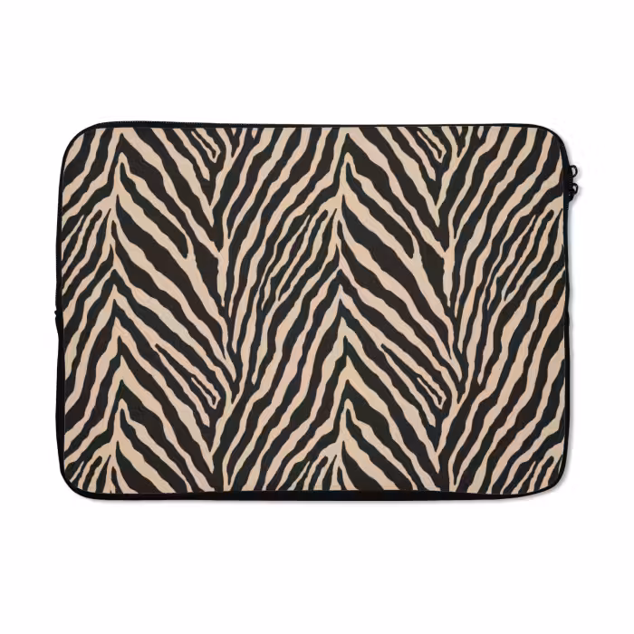 Laptophoes - Zebra - Klassiek - Zwart