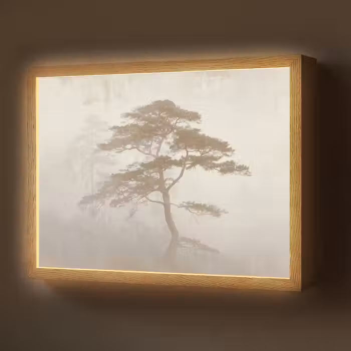 Lightbox - Wandlamp - Boom - Oosterse stijl - Landschap