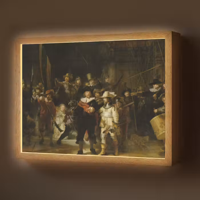 Lightbox - Wandlamp - De Nachtwacht - Kunst - Oude meesters - Rembrandt