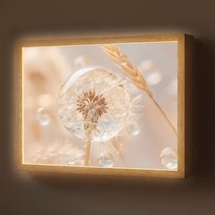 Lightbox - Wandlamp - Paardenbloem - Water - Natuur - Stilleven - Modern