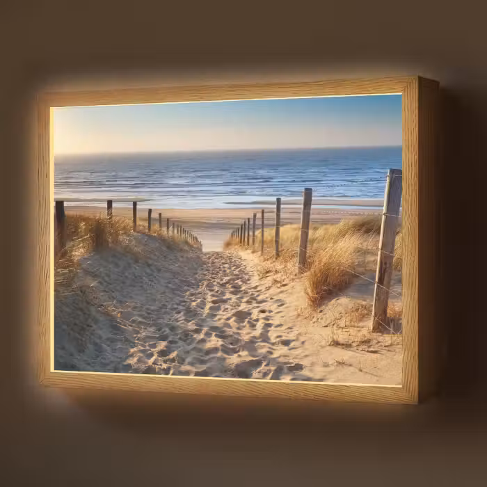 Lightbox - Wandlamp - Strand - Zee - Nederland - Duinen - Zon
