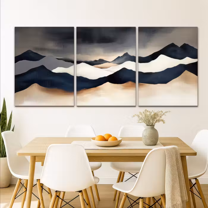 Meerluik schilderij -  3 luiken - Landschap - Abstract - Modern
