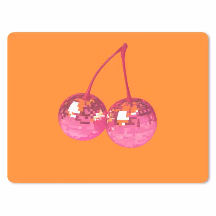 Muismat - Discoballen - Kers - Spiegels - Roze