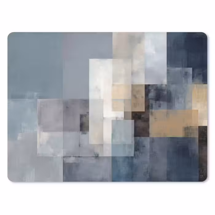 Muismat - Rechthoeken - Abstract - Blauw