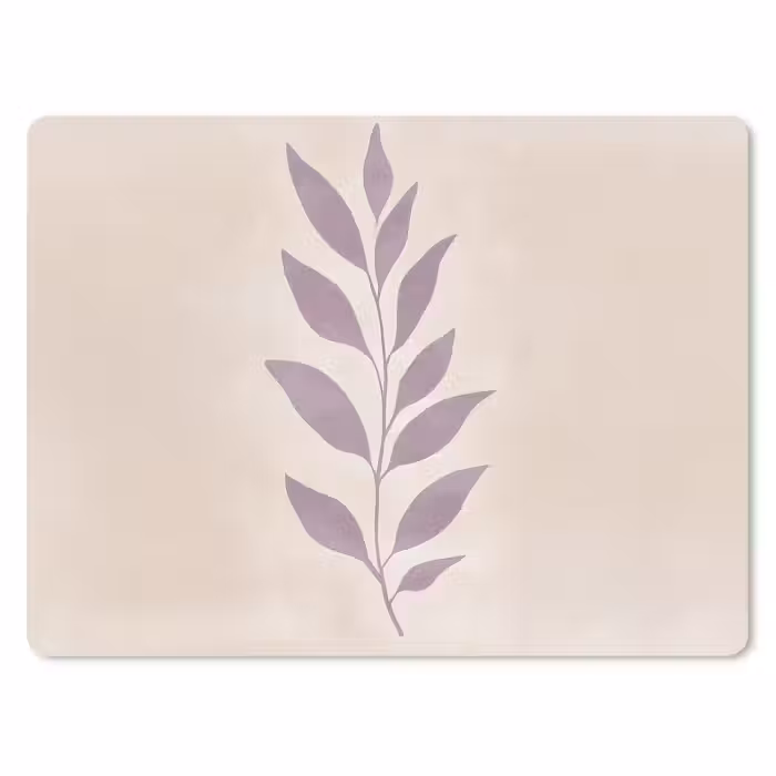 Muismat - Tak - Bladeren - Minimalistisch - Beige