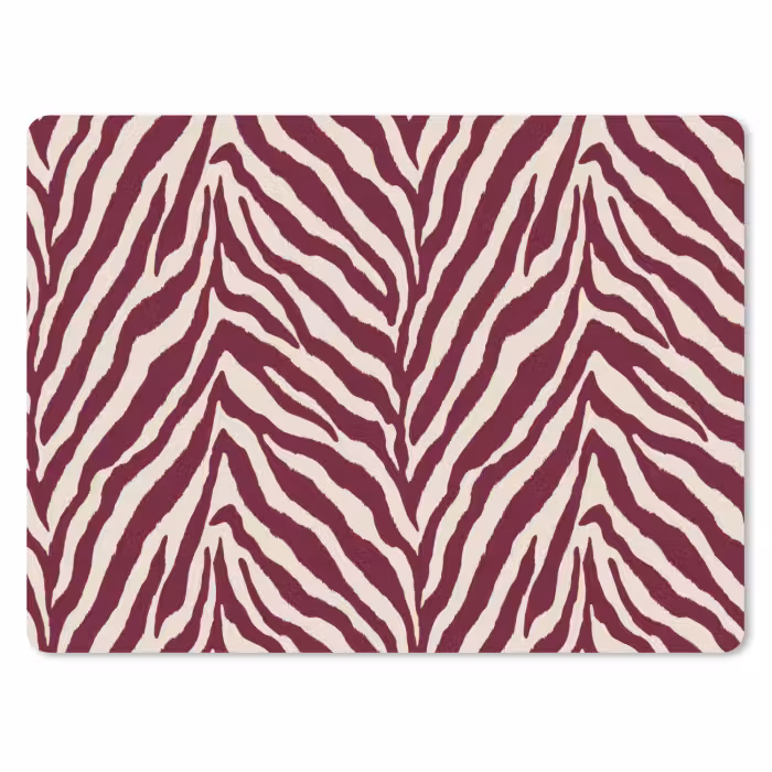 Muismat - Zebra - Motief - Bordeaux - Rood