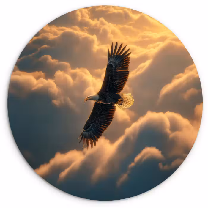Muurcirkel - Adelaar - Wolken - Zon