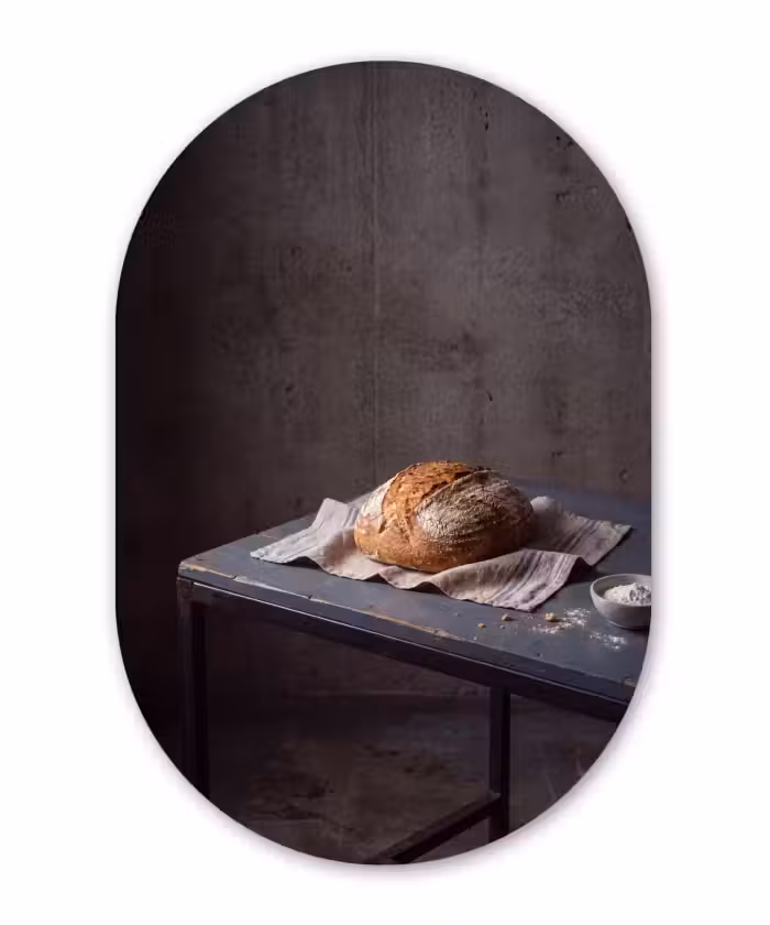 Muurovaal aluminium - Brood - Rustiek - Eten