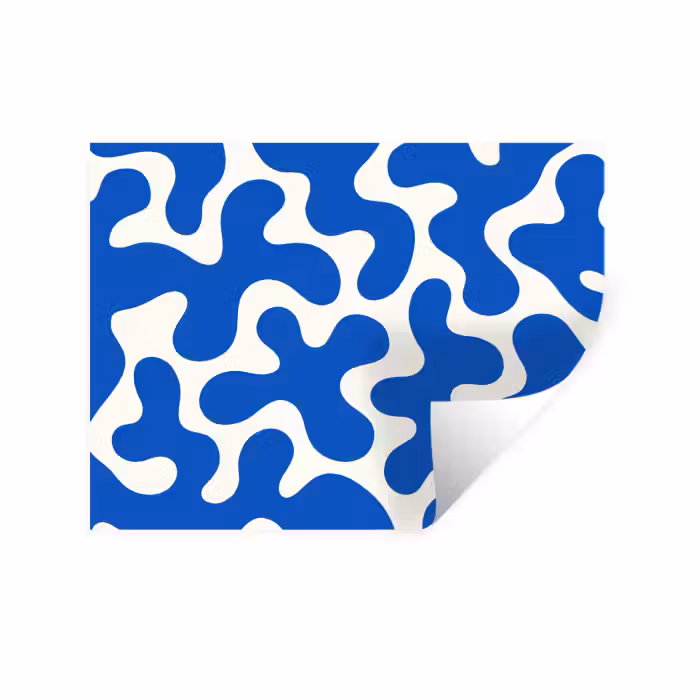 Muursticker - Vormen - Abstract - Blauw - Golven