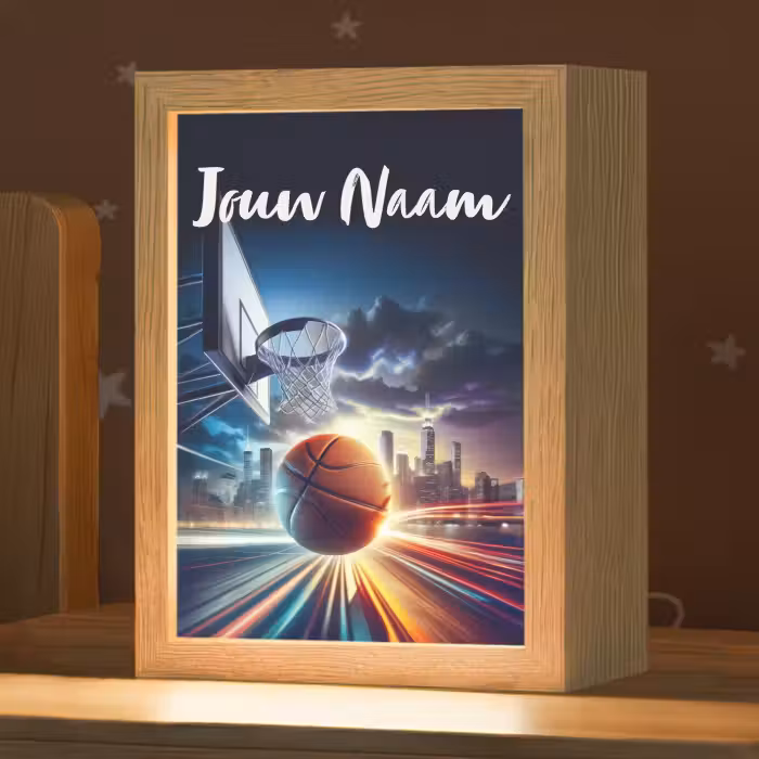 Nachtlampje met naam - Basketbal - Sport  - Basket - Stad
