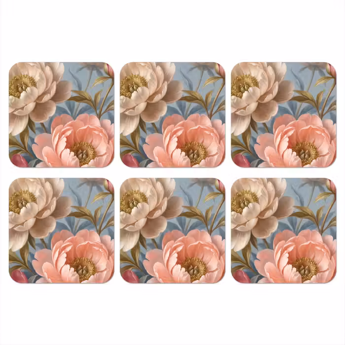 Onderzetter - Bloemen - Roze - Beige - Modern - Natuur