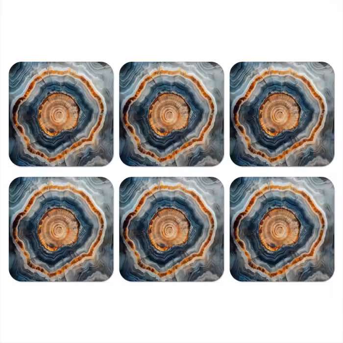 Onderzetter - Cirkel - Ringen - Steen - Tinten
