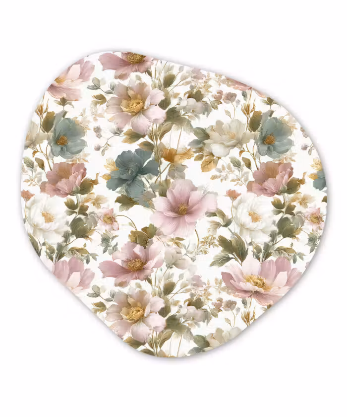 Organisch schilderij - Forex - Bloemen - Patroon - Pastel