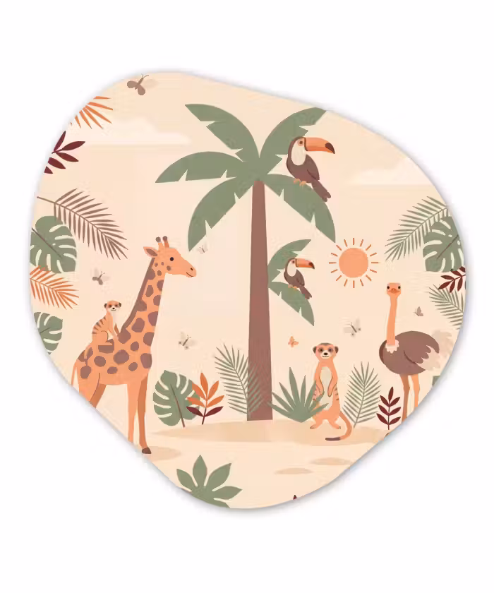 Organisch schilderij - Forex - Dieren - Tropisch - Safari - Kleurrijk