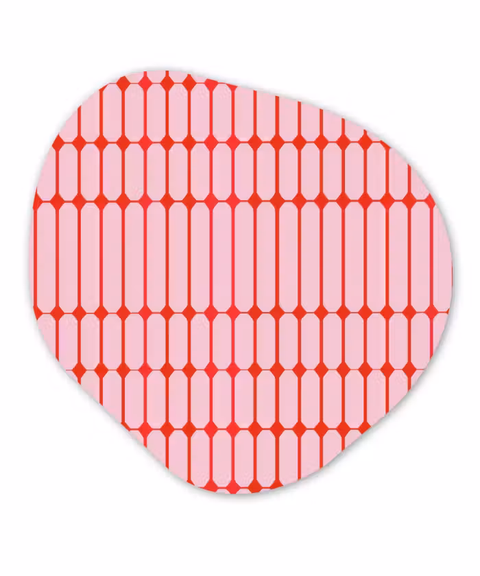 Organisch schilderij - Forex - Geometrisch - Minimalistisch - Rood - Roze