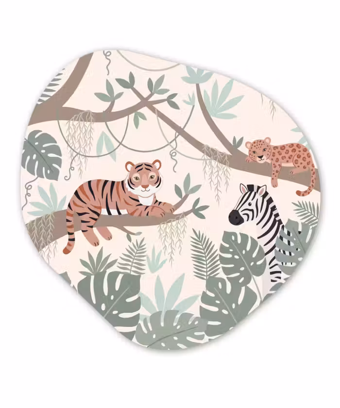 Organisch schilderij - Forex - Jungle - Rustiek - Pastel