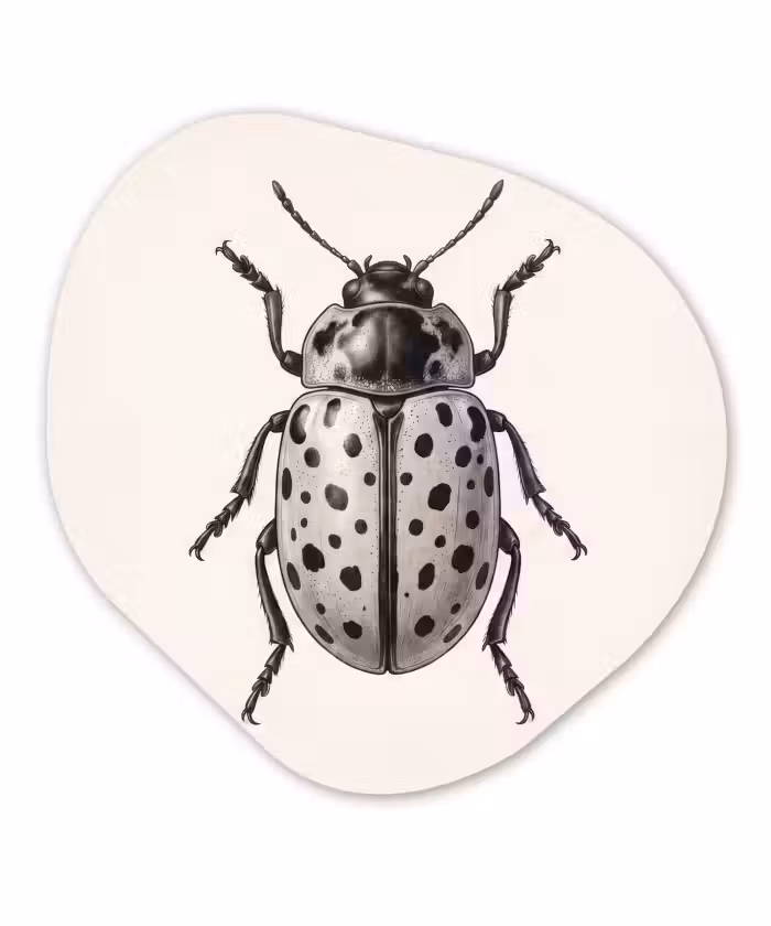 Organisch schilderij - Forex - Kever - Insect - Vintage