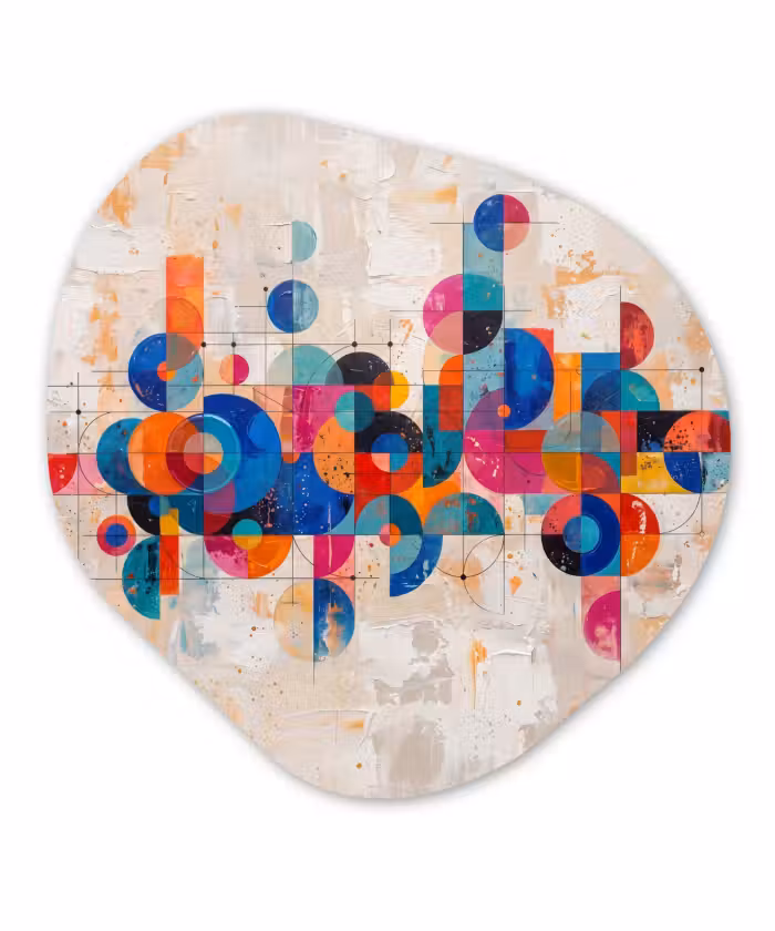 Organisch schilderij - Forex - Kunst - Geometrisch - Abstract - Kleurrijk