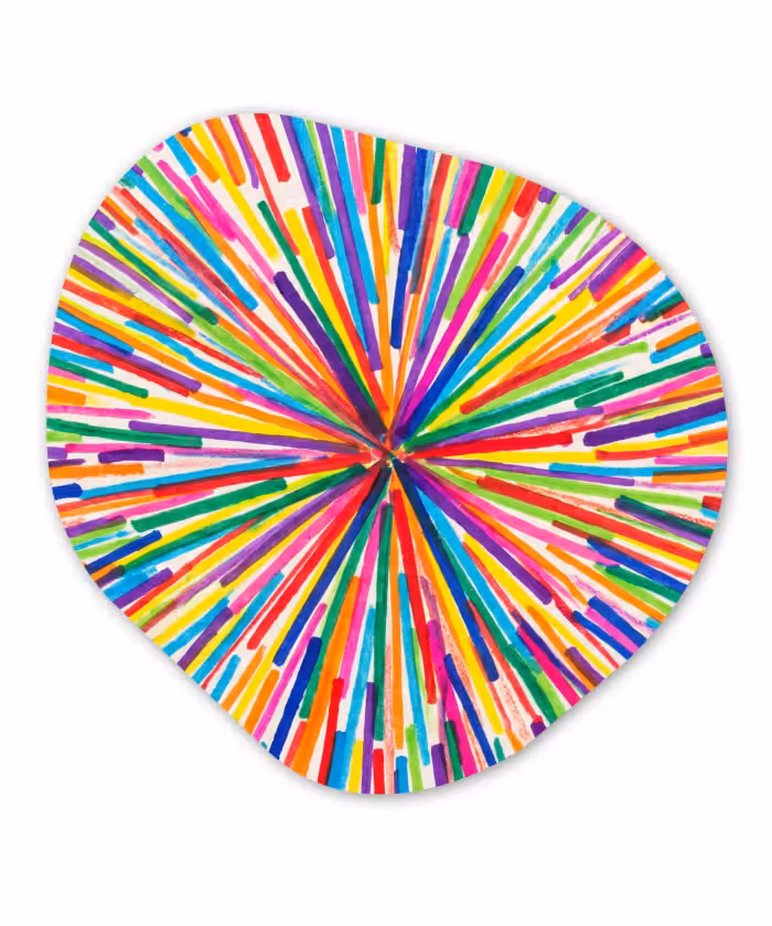 Organisch schilderij - Forex - Lijnen - Kleurrijk - Abstract