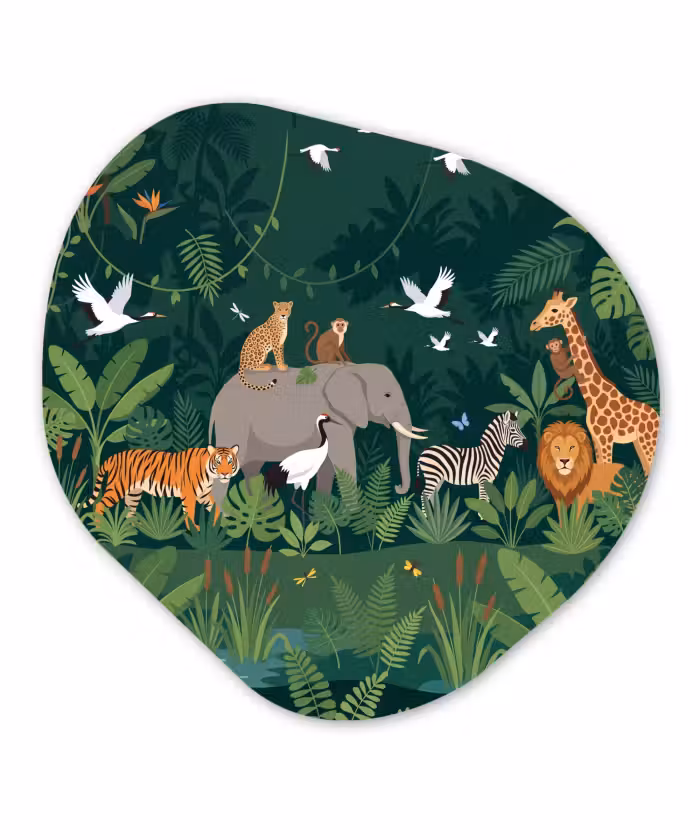 Organisch schilderij - Forex - Tropisch - Jungle -  Groen
