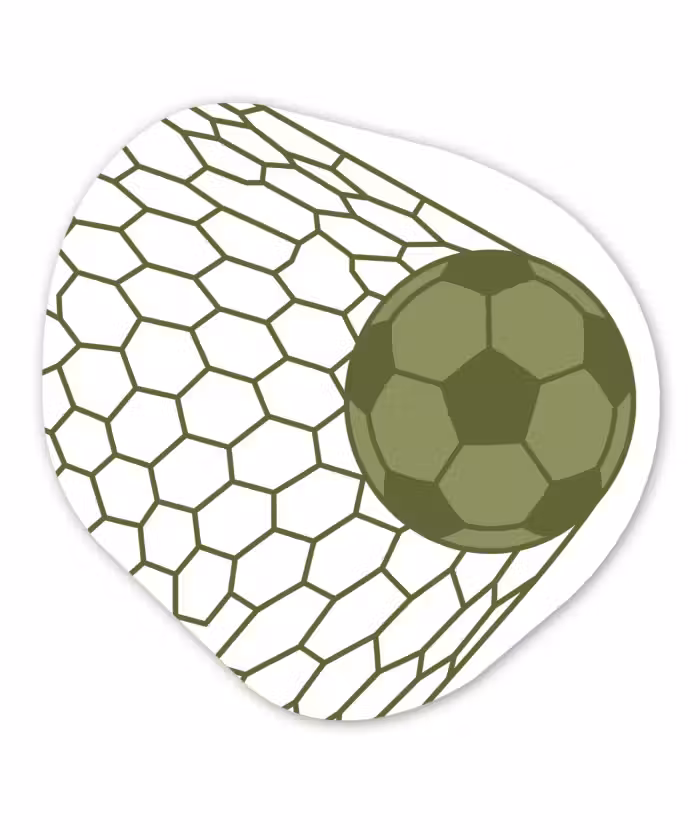Organisch schilderij - Forex - Voetbal - Goal - Sport - Groen