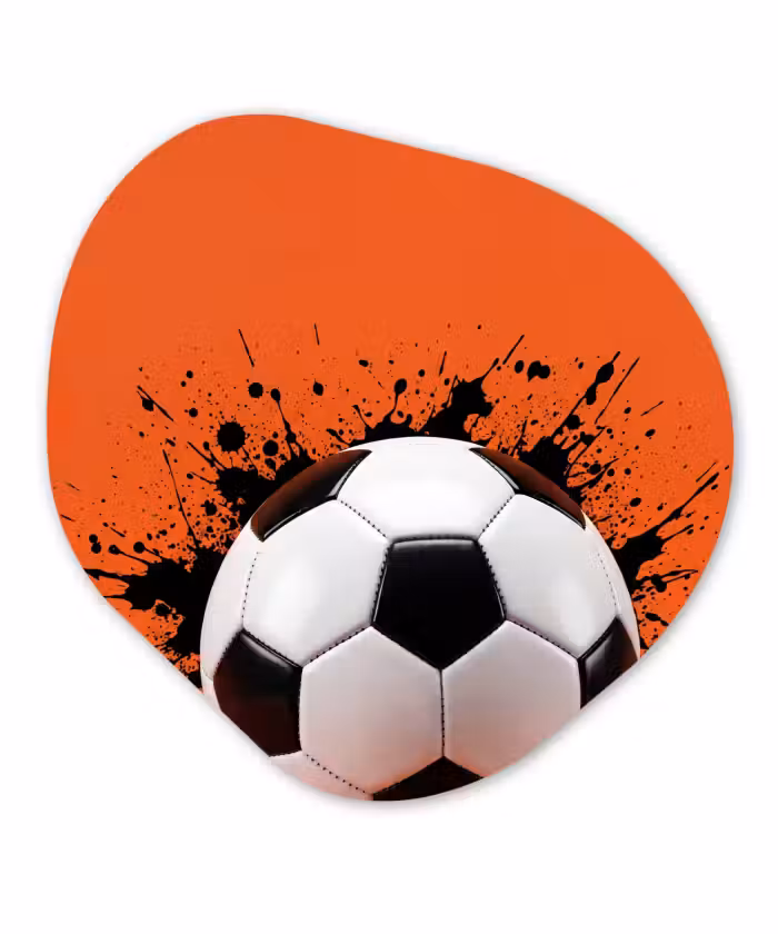 Organisch schilderij - Forex - Voetbal - Verf - Sport - Oranje