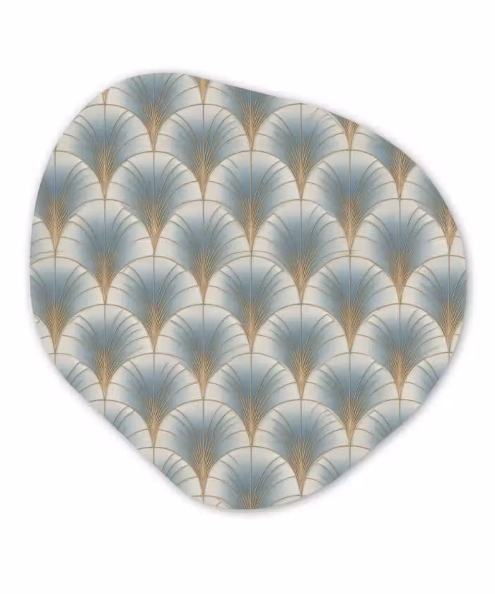 Organisch schilderij - Forex - Waaier - Klassiek - Blauw