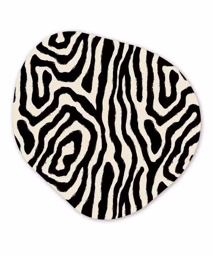 Organisch schilderij - Forex - Zebra - Zwart - Abstract