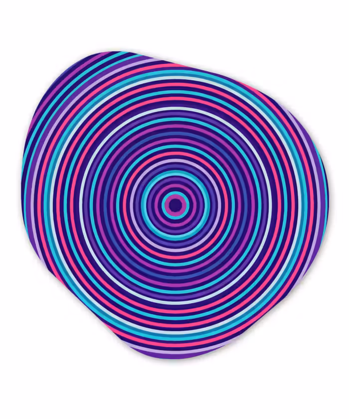 Organisch schilderij - Glas - Abstract - Cirkels - Kleurrijk