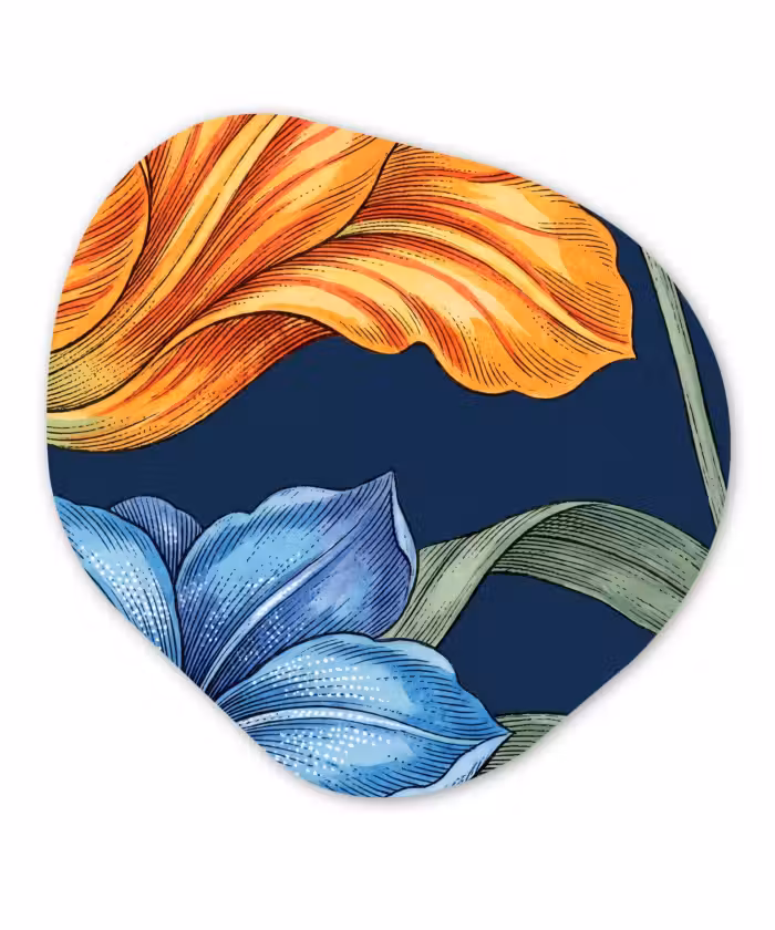 Organisch schilderij - Glas - Bloemen - Botanisch - Patroon