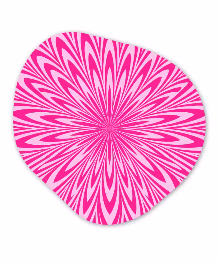 Organisch schilderij - Glas - Patroon - Optisch - Roze