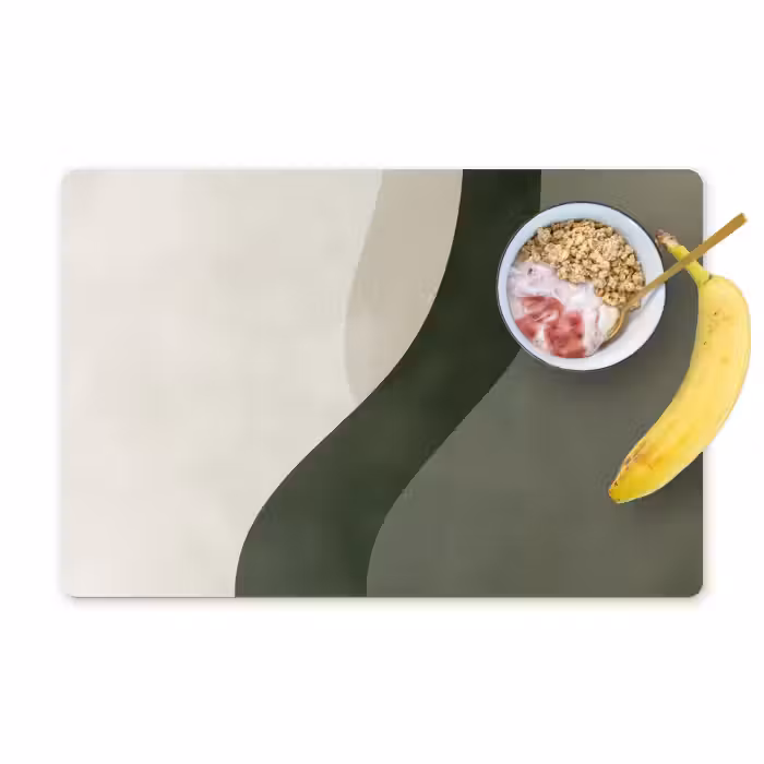Placemat - 6 stuks - Japandi - Groen - Abstract - Modern
