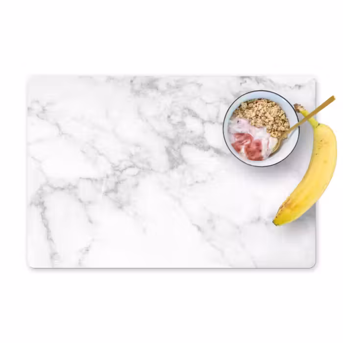 Placemat - 6 stuks - Marmer - Grijs - Wit - Marmerstructuur