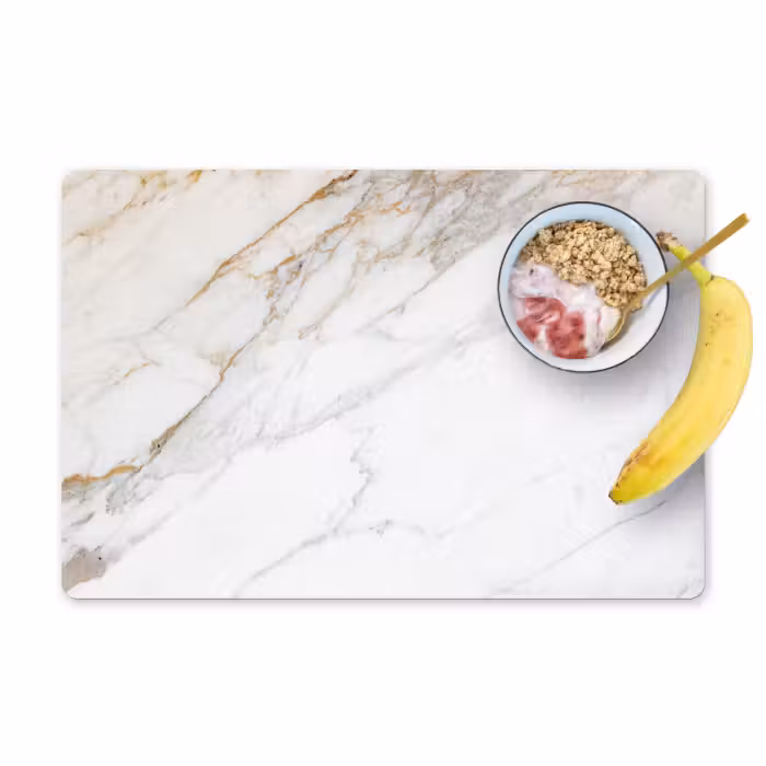 Placemat - 6 stuks - Marmer - Steen - Wit - Goud - Marmerlook - Steen - Luxe
