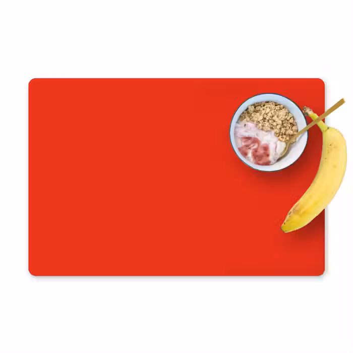 Placemat - 6 stuks - Rood - Kleur - Effen