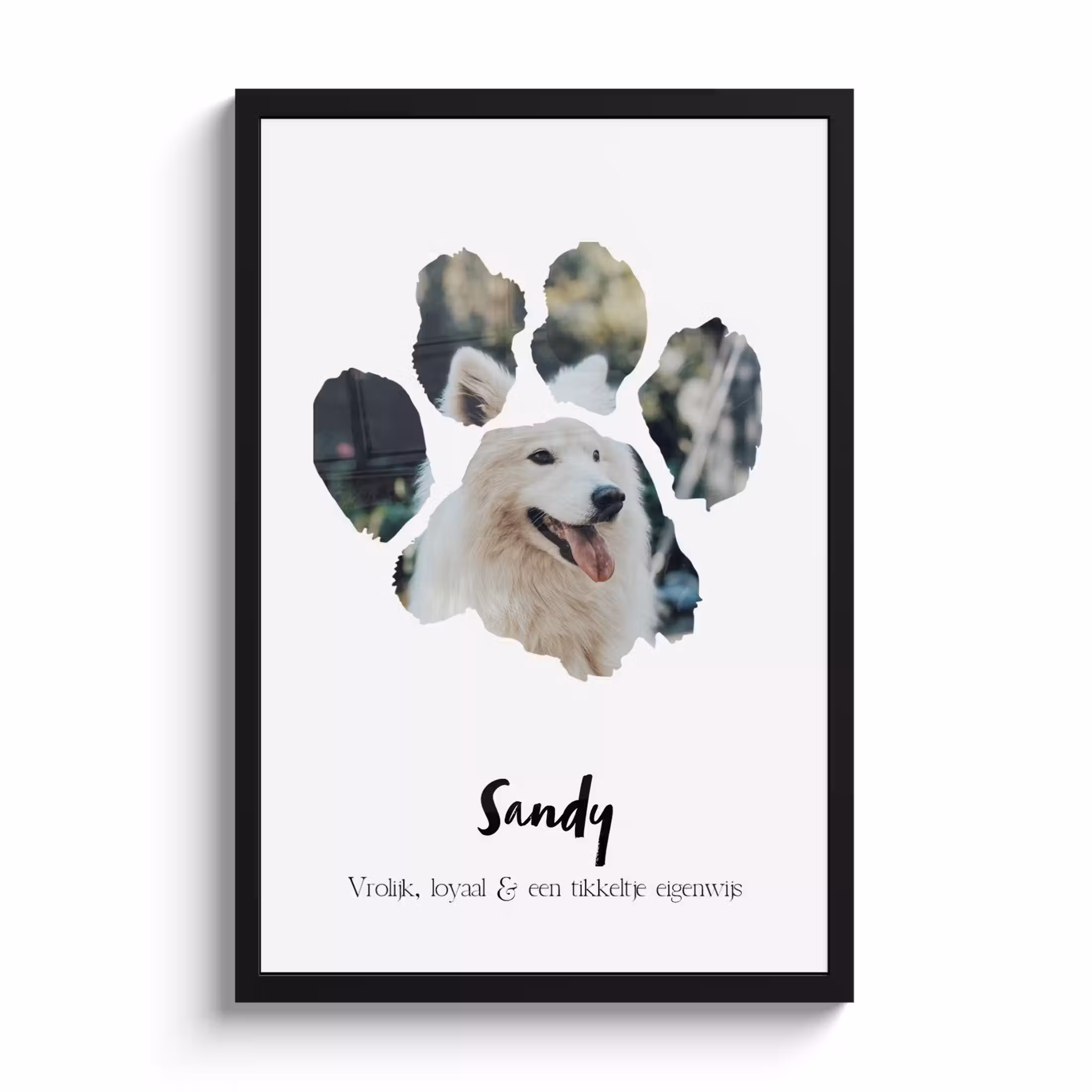 Poster met lijst - Dierenpootje