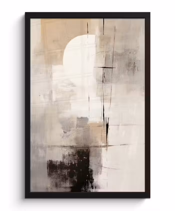 Poster met lijst - Abstract - Kunst - Grijs