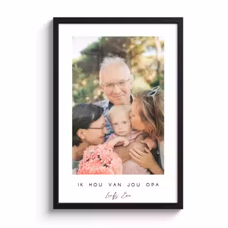 Poster met lijst opa en oma