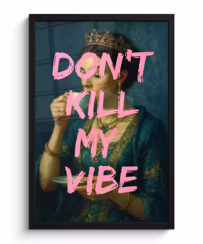 Poster met lijst - Vrouw - Portret - Kroon