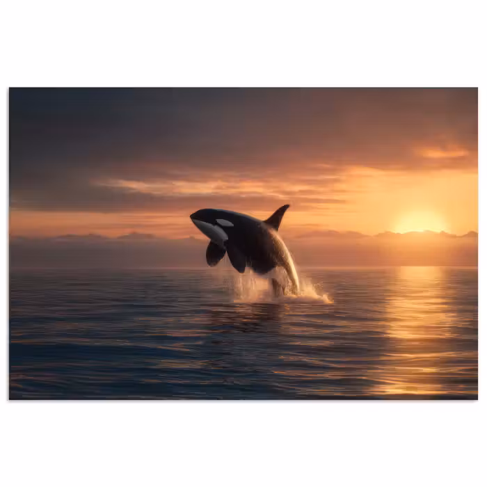 Poster - Orka - Zee - Zonsondergang